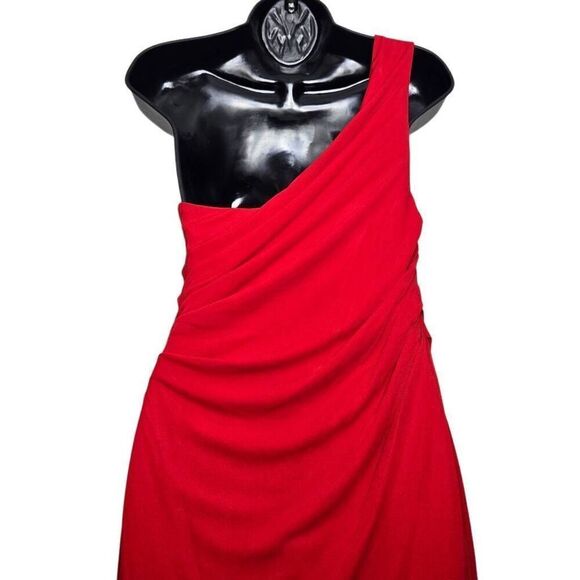 Haute Hippie Dress Size Small One Shoulder Red Sexy - Picture 4 of 7